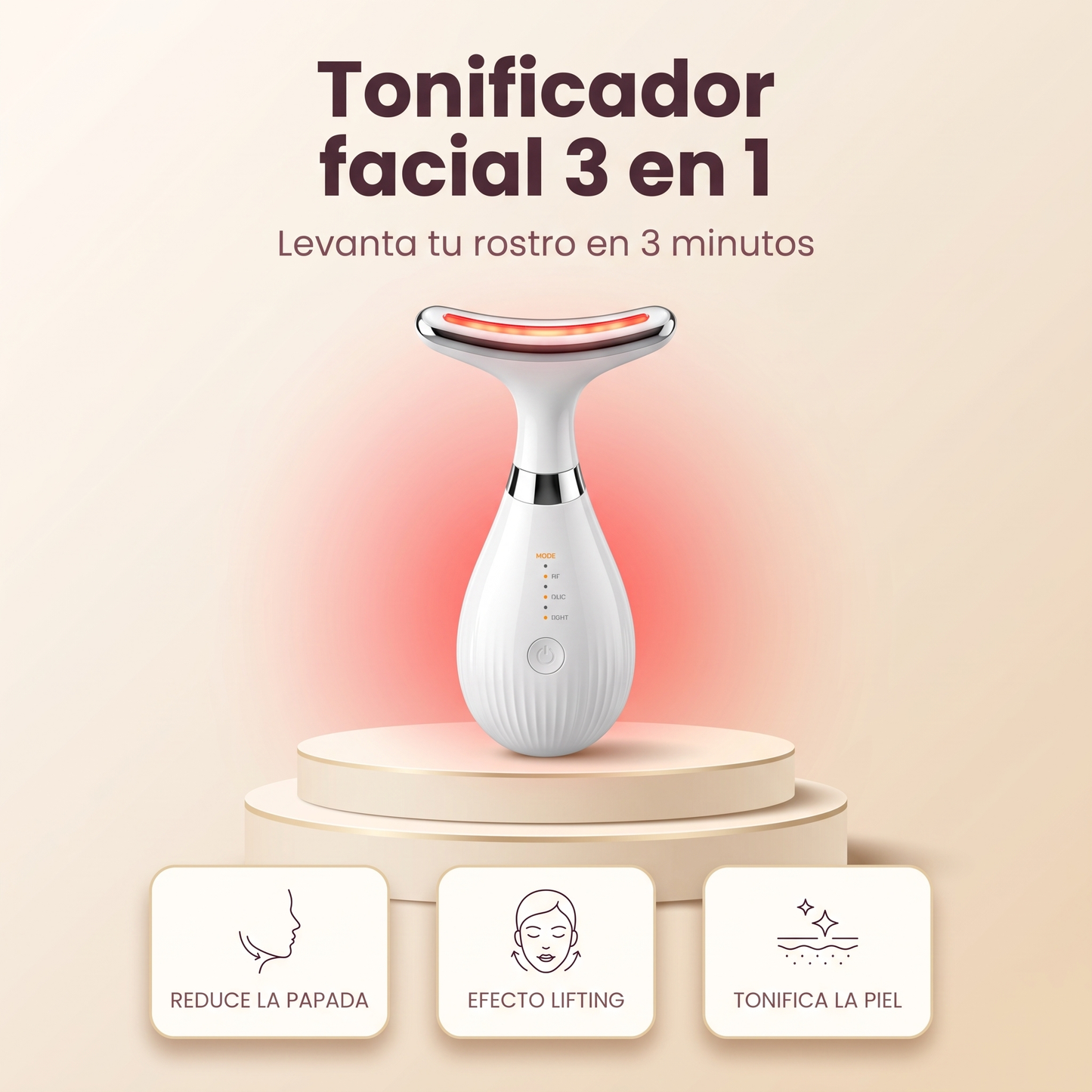 TONIFICADOR FACIAL 3 EN 1