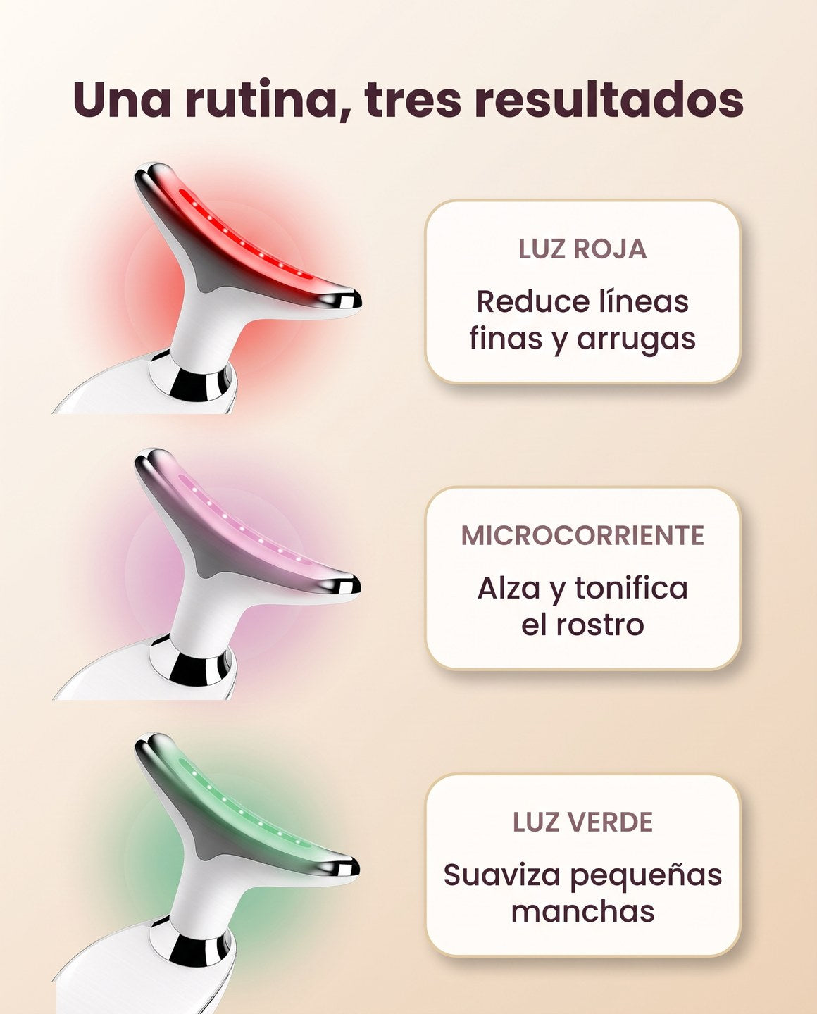 Una rutina, tres resultados