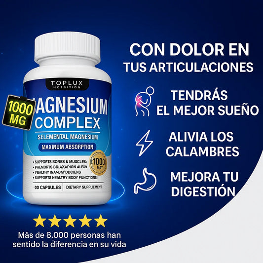 Magnesium Complex Ethiopian 90 CAPS - Recupera tu fuerza, sueño, energía y vitalidad en solo 7 días - Protocolo Dr Ricardo Menéndez