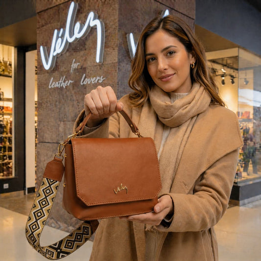 Bolso Carriel Vélez de Cuero Legítimo - Lanzamiento Exclusivo Con 8 0% de Descuento🎁