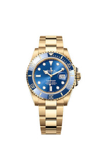 Rolex Submariner Date de Rolesor amarillo con esfera azul